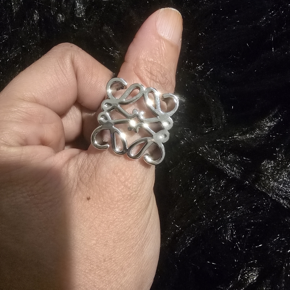 Loewe Silver Scrollwork Ring - image 3